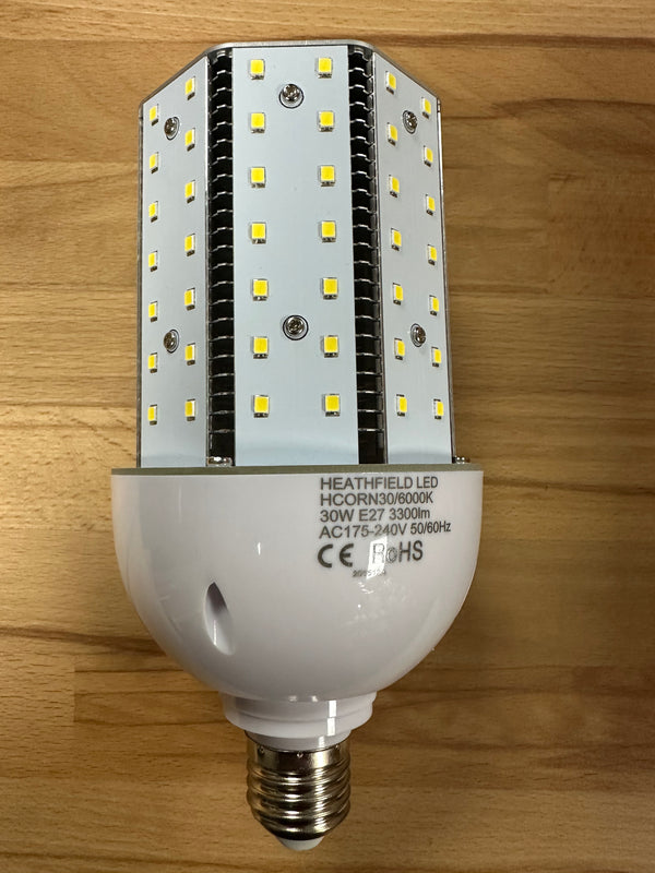 30W E27 LED Corn Lamp (IP20) 6000K - HCCORN30/6000K - LED Spares