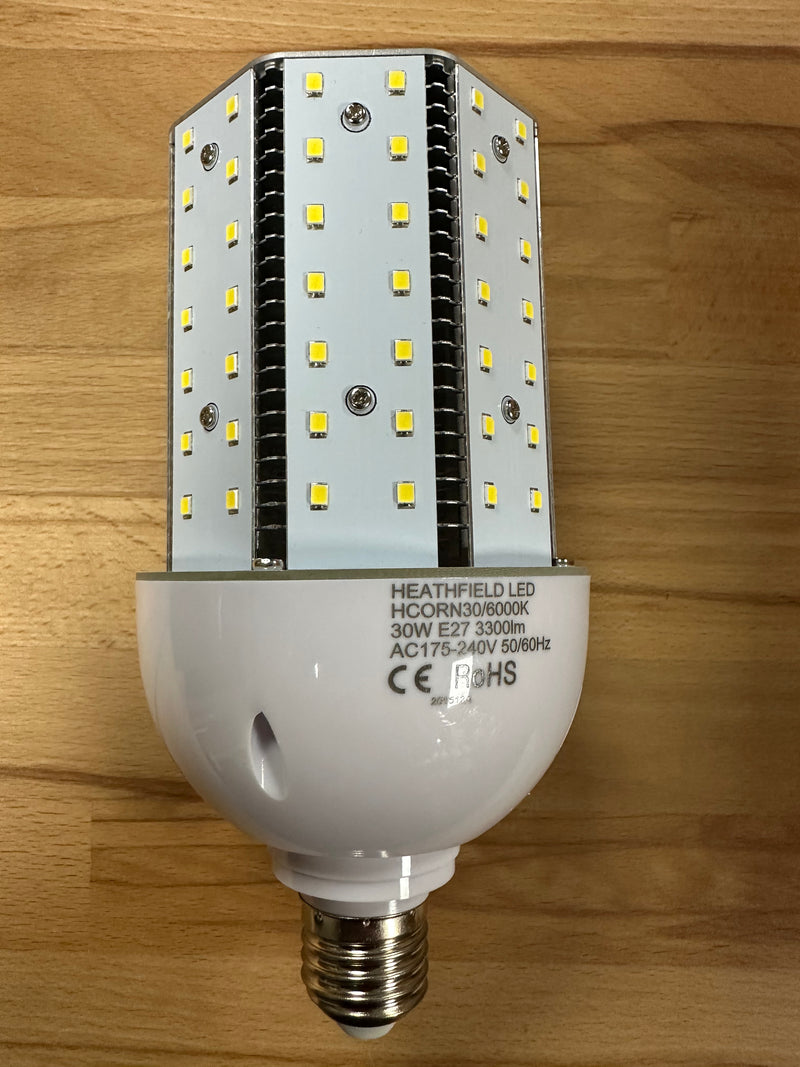 30W E27 LED Corn Lamp (IP20) 6000K - HCCORN30/6000K - LED Spares