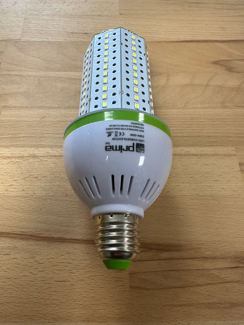 20W E27 LED Corn Lamp (IP20) 6000K - LED-COB2070-E27CW