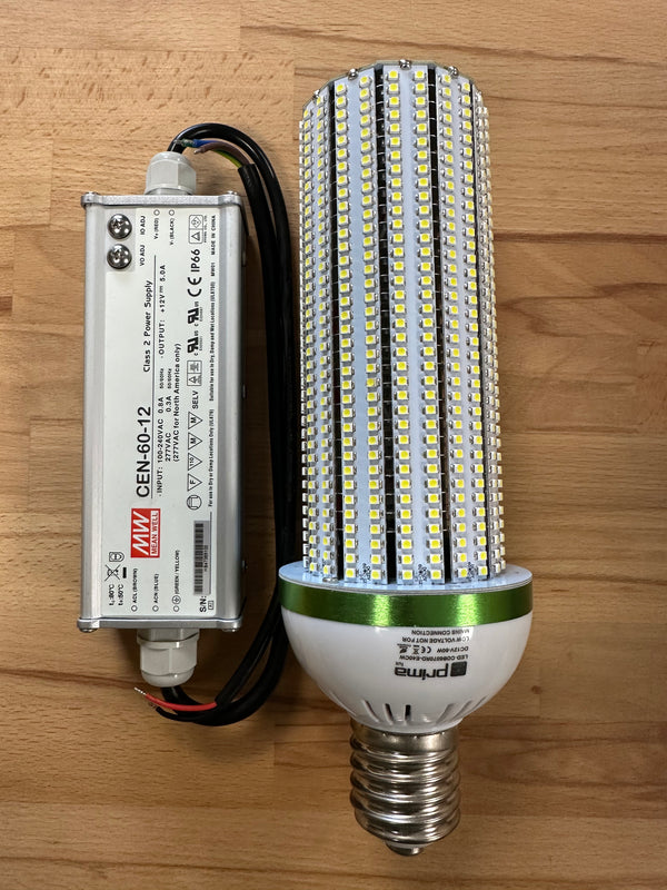 60W E40 LED Corn Lamp (IP20) 6000K DC12V - LED-COB6070RD-E40CW - LED Spares