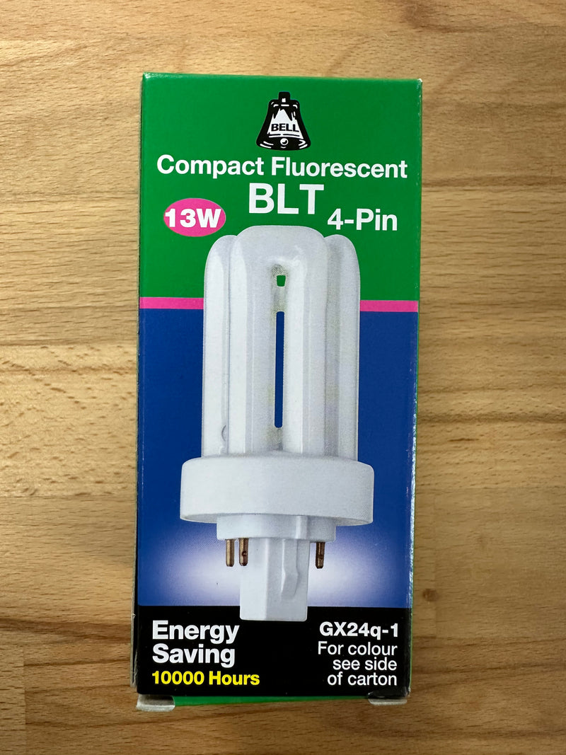 BELL 13W GX24q-1 4 Pin Compact Fluorescent BLT Lamp 4000K - 04166 - LED Spares