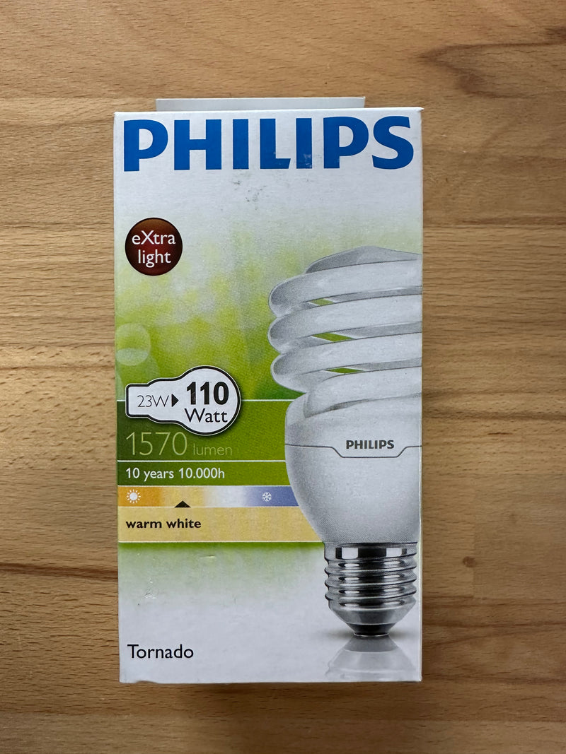 Philips Tornado T2 Spiral 23W Warm White E27 Lamp - LED Spares