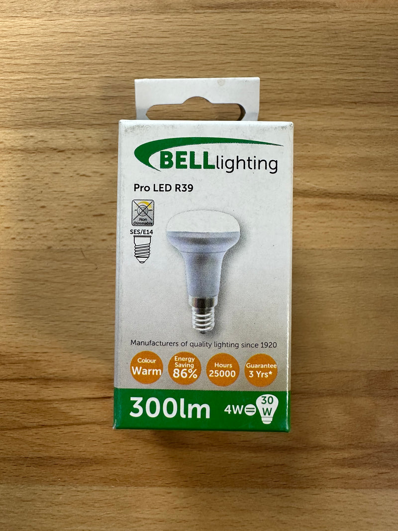 Bell Lighting 05680 Pro LED R39 4W E14 3000K SES Lamp - LED Spares