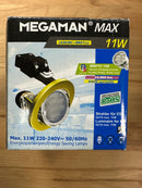 Megaman Max Adjustable Recessed Downlight Glossy Gold L0302RC with BR0711i GU10 11W Lamp - LED Spares