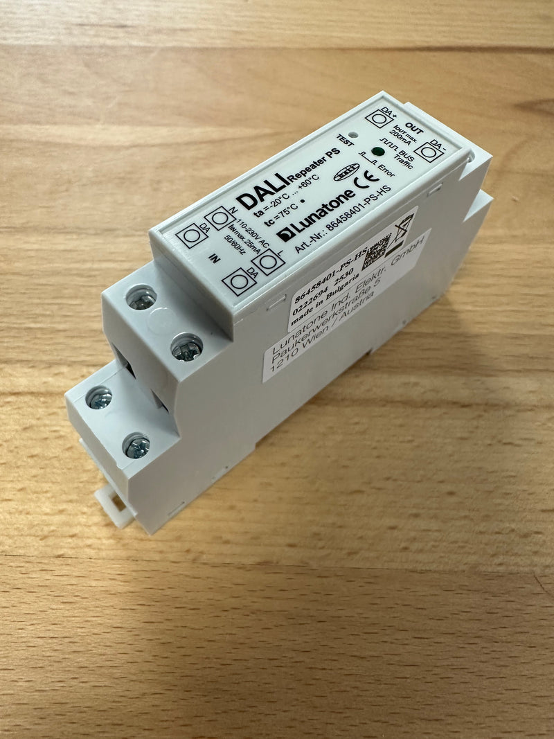 Lunatone DALI Repeater PS, DIN Rail - 86458401-PS-HS - LED Spares