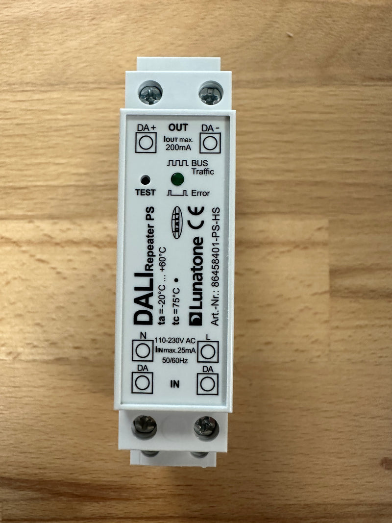Lunatone DALI Repeater PS, DIN Rail - 86458401-PS-HS - LED Spares