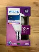 Philips LED Classic 40W E14 470lm Cool White P45 Frosted Bulb - LED Spares