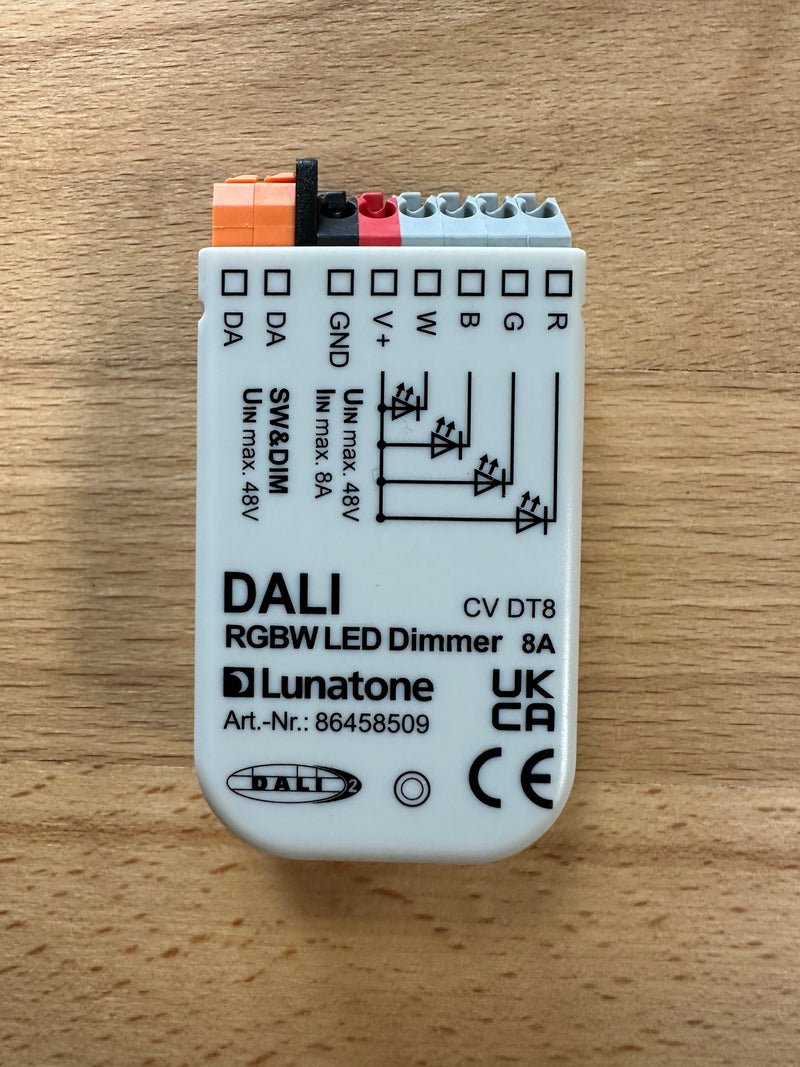 Lunatone DALI-2 RGBW LED Dimmer CV DT8 - 86458509 DALI-2 RGBW CV DT8 8A - LED Spares