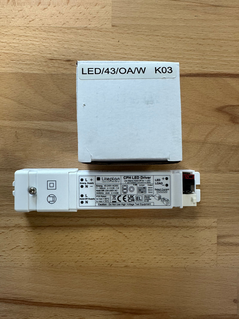 Liteplan S/CPH/LED/43/OA/W 240V 110V or 50V AC/DC Central Battery LED System - LED Spares