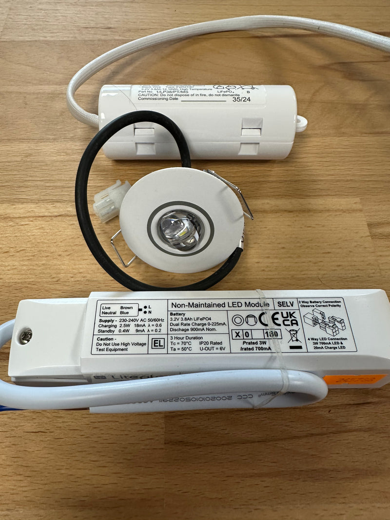 Liteplan S/ALP/1/43/CO/W Ceiling Recessed Basic Emergency C/W LED/43/CO/W - LED Spares