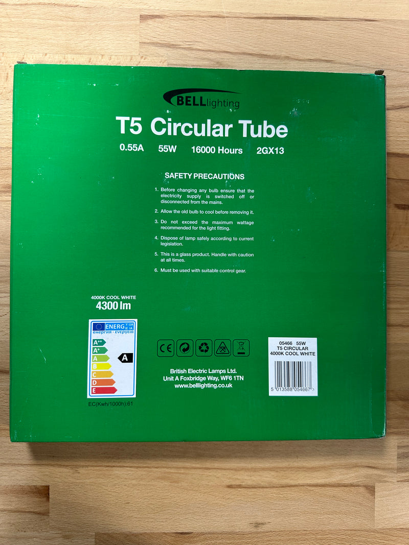 BELL 55W Circular Tube 2GX13 T5 4000K Tube - 05466 - LED Spares