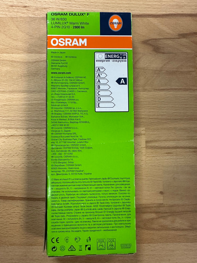 Osram Dulux F 36W 830 Lumilux Warm White 2G10 4 Pin - LED Spares