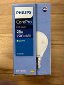 Philips Corepro LED Lustre E14 Ball Frosted 25W 250lm Warm White - LED Spares