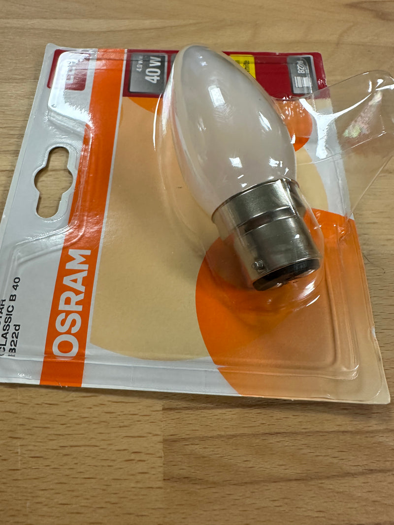 Osram LED Star Classic B Candle 4W(40W) B22 Warm White - LED Spares
