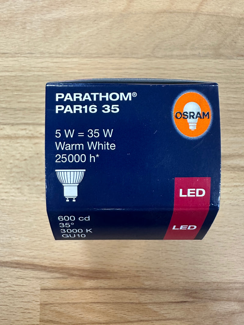Osram PARATHOM PAR16 35 35° 5W = 35W GU10 Lamp - LED Spares
