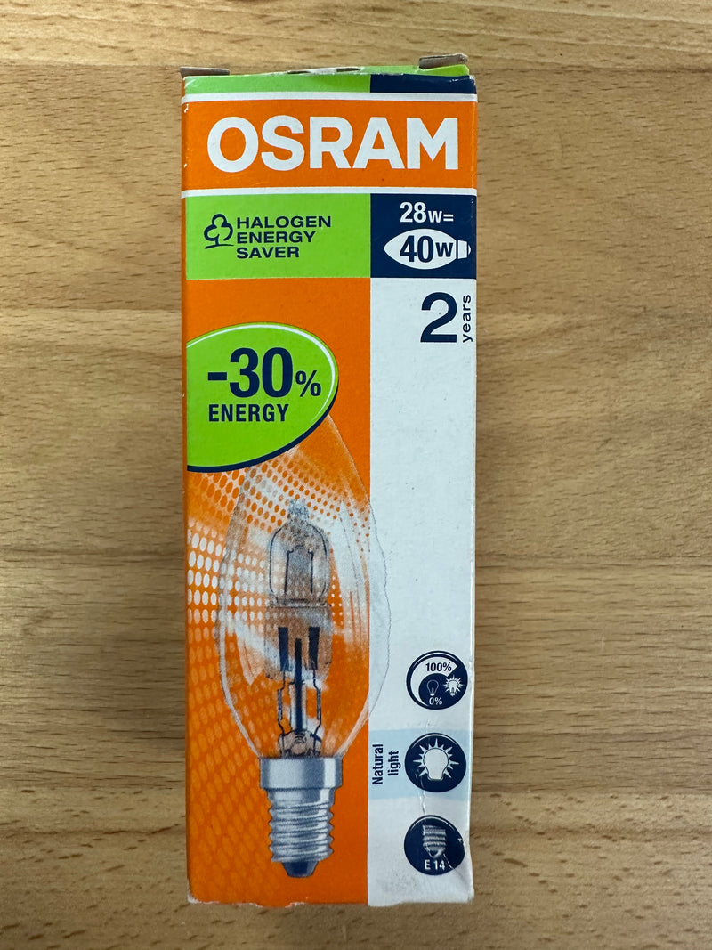 Osram Halogen Classic BW ES E14 SES Lamp 28W = 40W - LED Spares