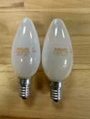 Philips 40W B35 E14 410lm Standard Candle Lamp - Pack of 2 - LED Spares