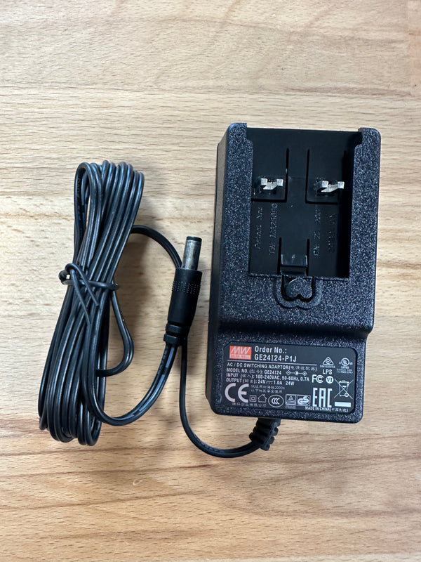 Mean Well GE24I24-P1J 24W Plug-In AC/DC Adapter 24V DC Output, 1A Output - LED Spares