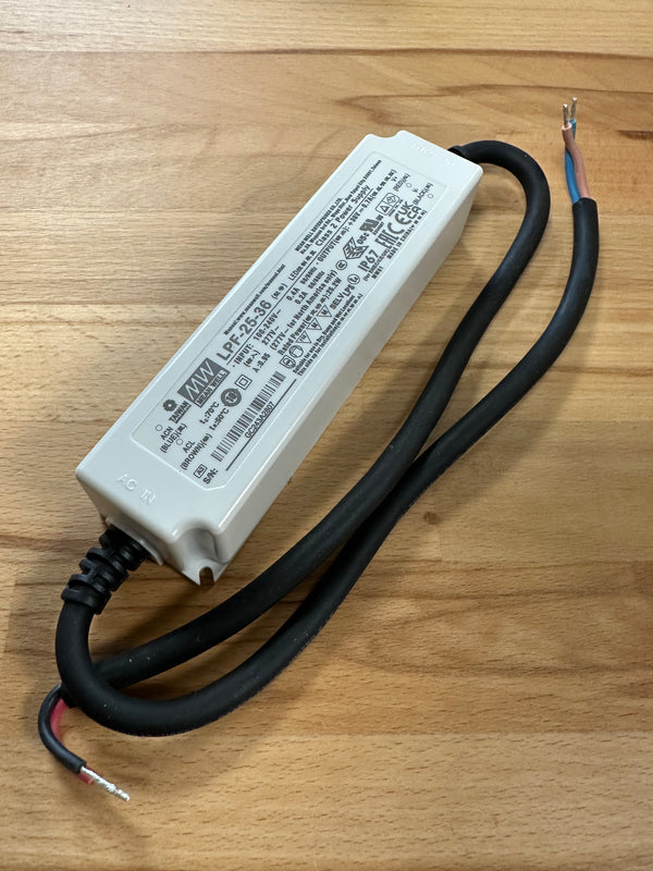 Mean Well LPF-25-36 IP67 25W 36V C.V Or 700mA C.C LED Power Supply - LED Spares