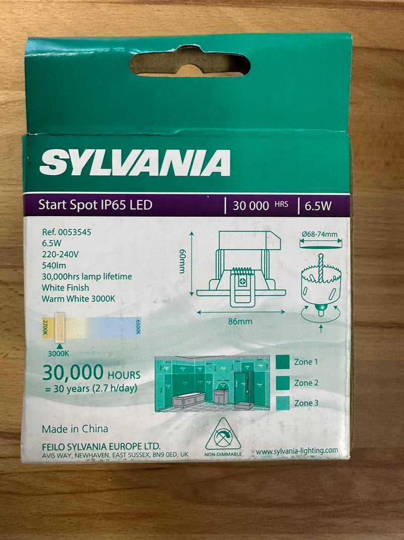 Sylvania Start Spot IP65 6.5W Warm White LED Spotlight - LED Spares