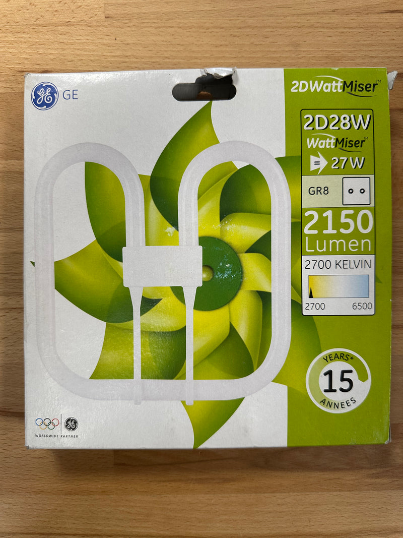GE 2D WattMiser 28W 2 Pin 827 Warm White