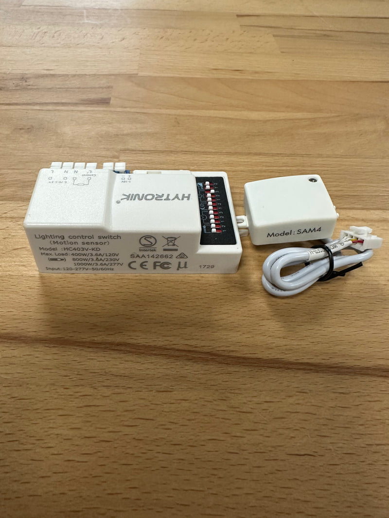 Hytronik HC403V-KD + SAM4 Motion And Daylight Sensor with 1-10V Dimming