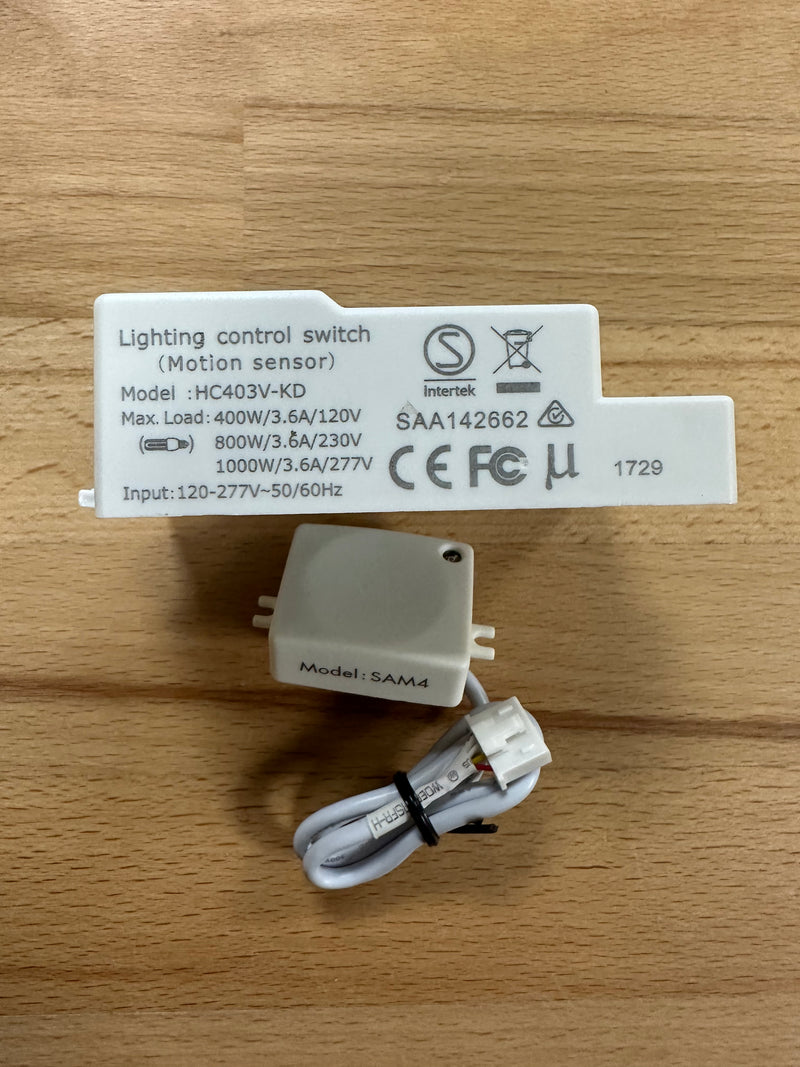 Hytronik HC403V-KD + SAM4 Motion And Daylight Sensor with 1-10V Dimming