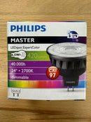 Philips Master ExpertColor LED Spot GU5.3 MR16 6.5W 420lm 24D Warm White Dimmable