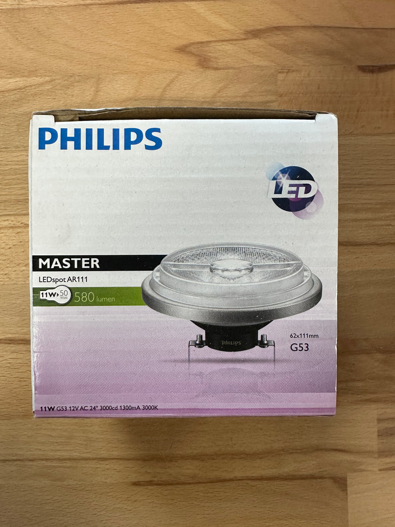 Philips MASTER LED Spot G53 AR111 11W 580lm 24D Warm White Dimmable - LED Spares