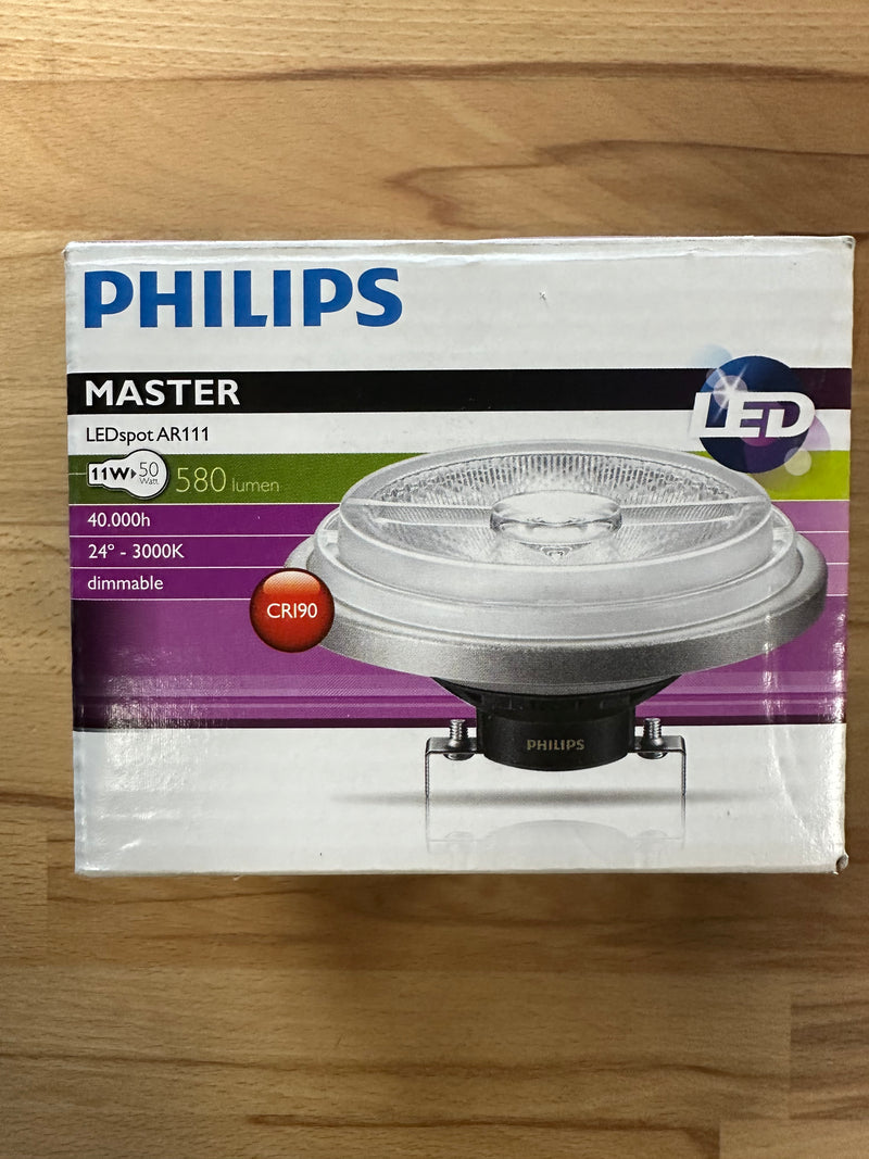 Philips MASTER LED Spot G53 AR111 11W 580lm 24D Warm White Dimmable - LED Spares
