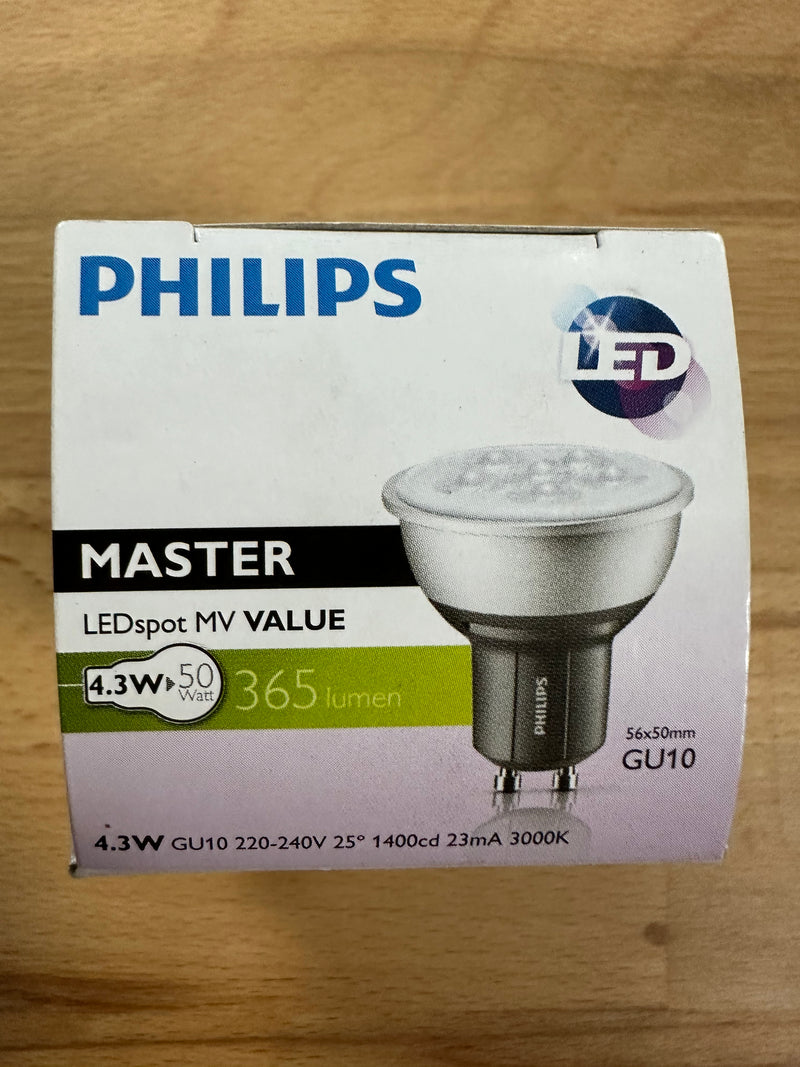 Philips Master LEDspot MV Value 4.3W GU10 3000K Dimmable - LED Spares