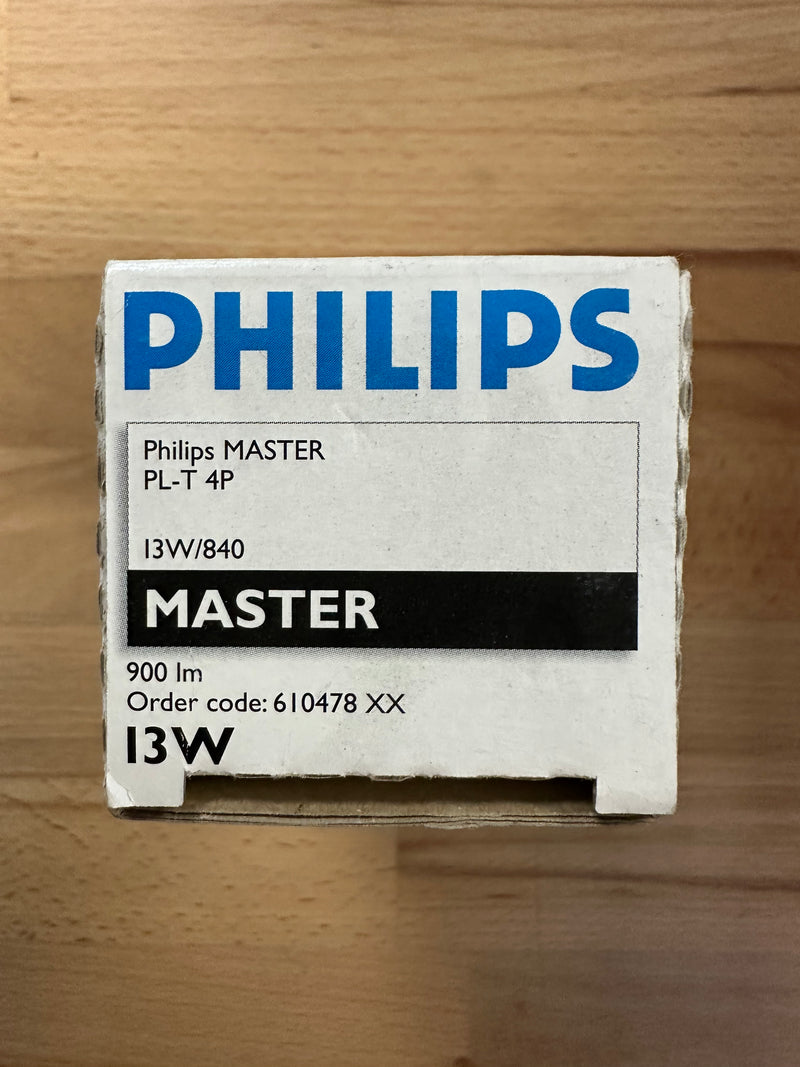 Philips Master PL-T 4Pin 13W 840 Cool White CFL Lamp - LED Spares