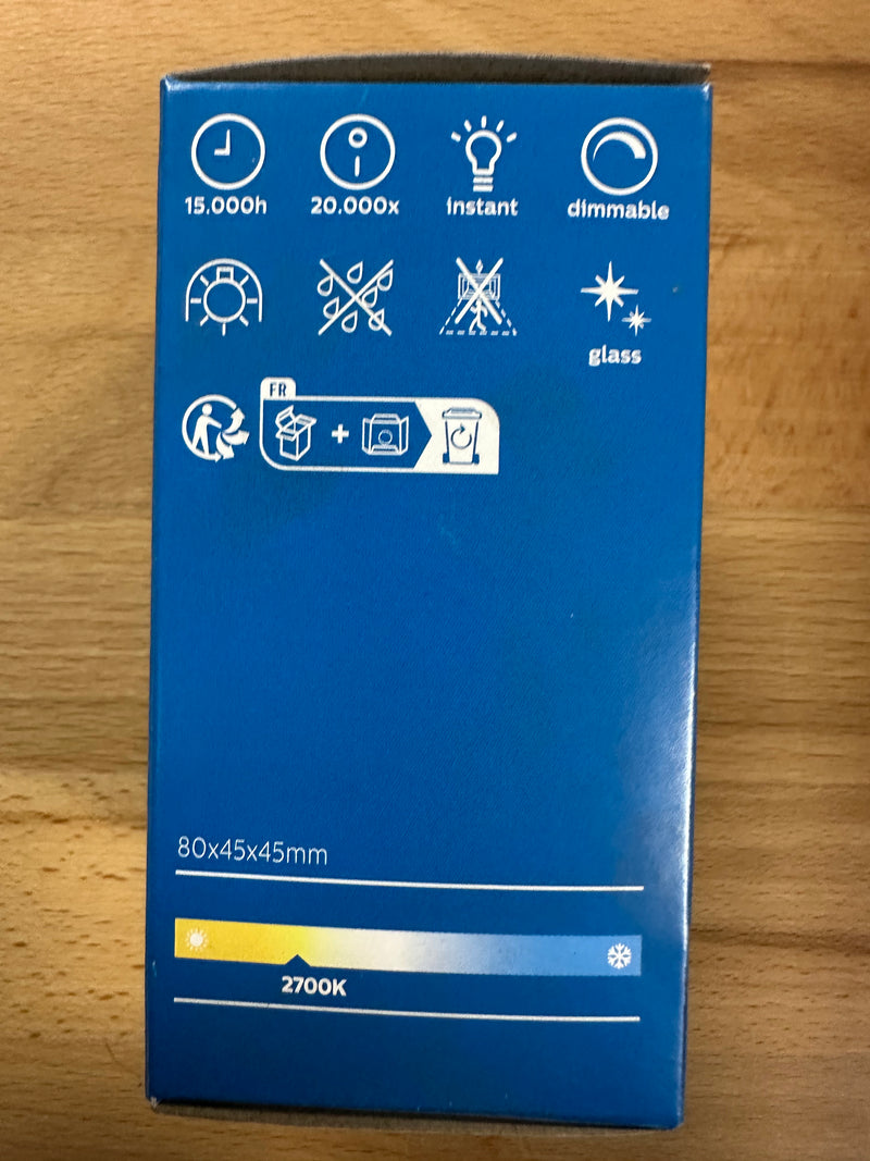 Philips Master Value LED Lustre E14 Ball Filament Clear 3.4W 470lm Warm White Dimmable - LED Spares