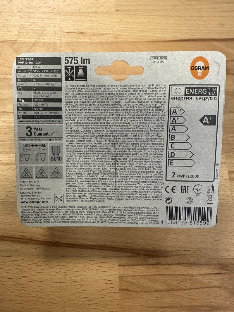 Osram LED Star PAR16 80 GU10 Cool White