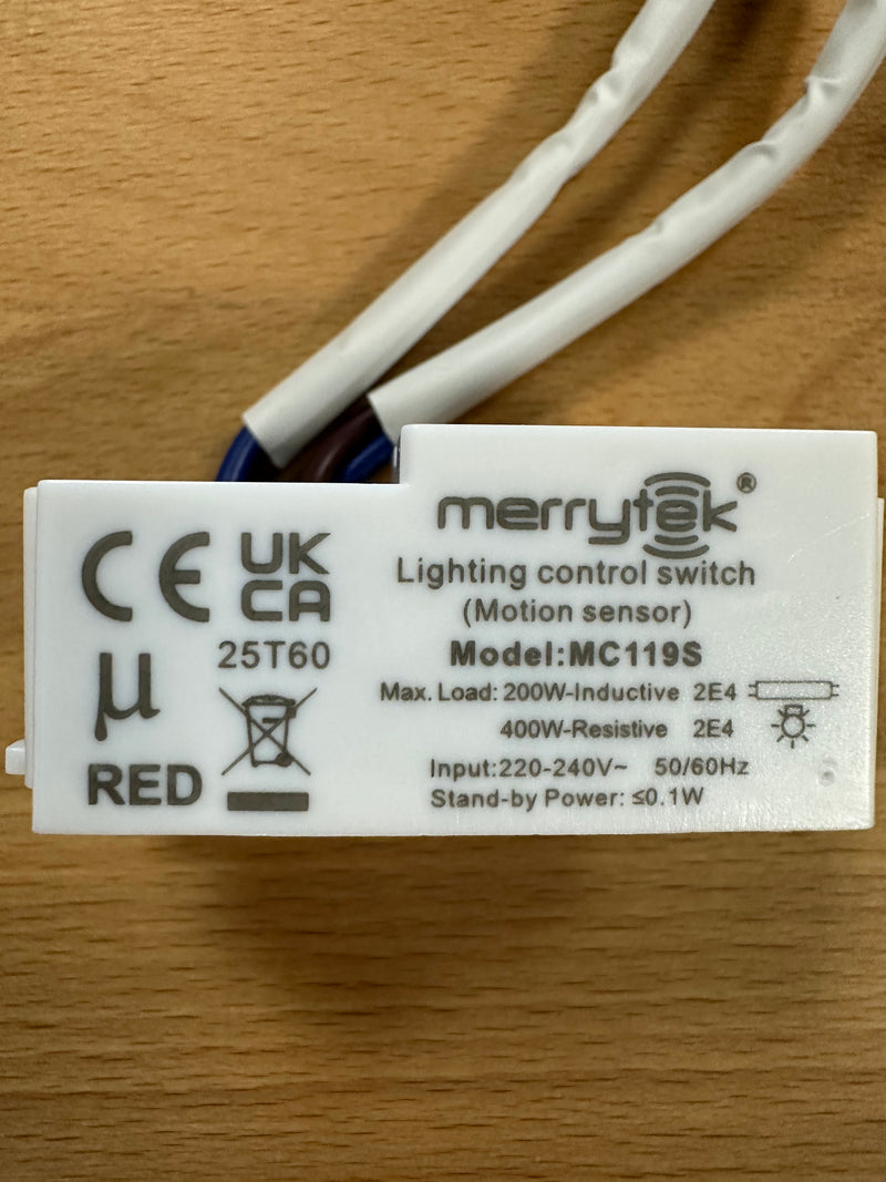 Merrytek MC119S On/Off Function Motion Sensor Mini Size For Wall Lamp / Triproof Light - LED Spares