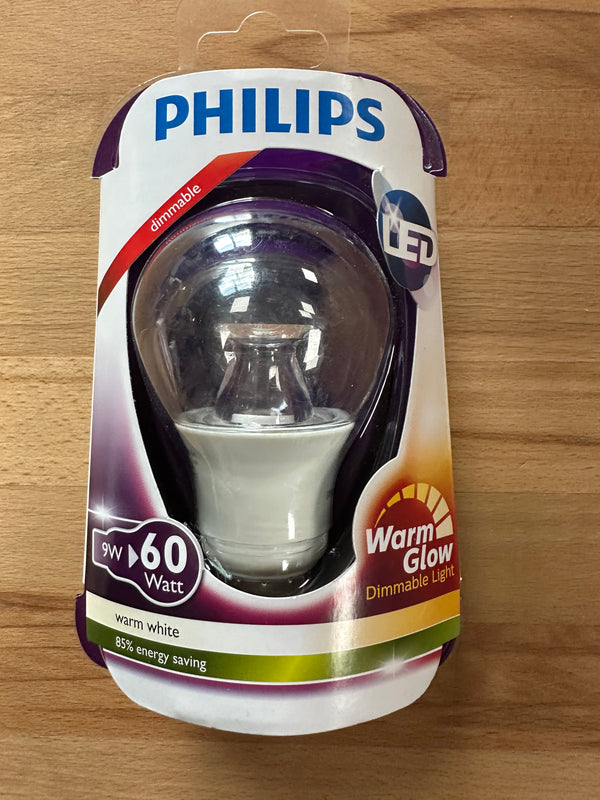 Philips Warm Glow LED 9W Warm White Dimmable B22 - LED Spares