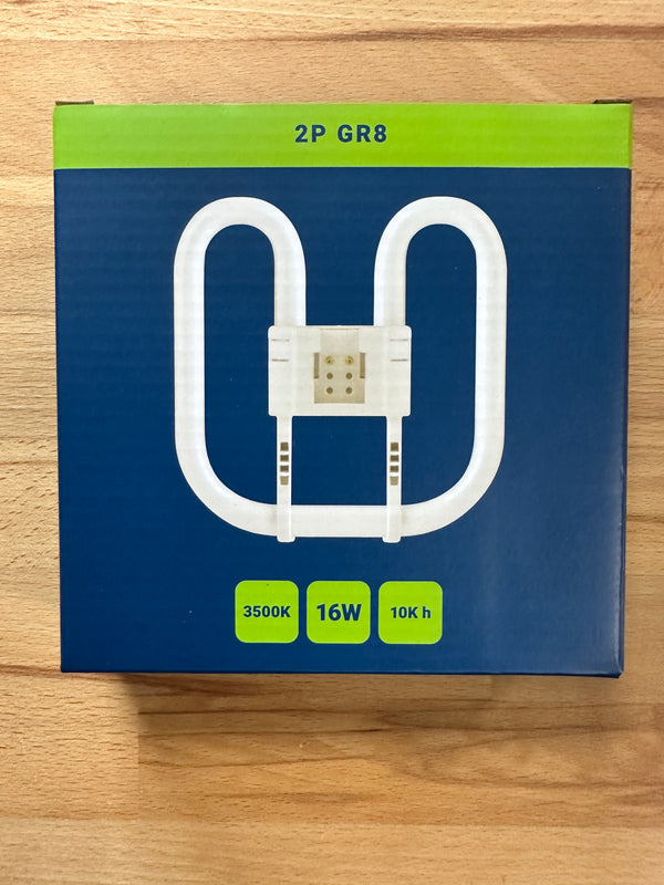 16W 2D Compact Fluorescent Lamp 2 Pin GR8 3500K White B16/835/2P - LED Spares