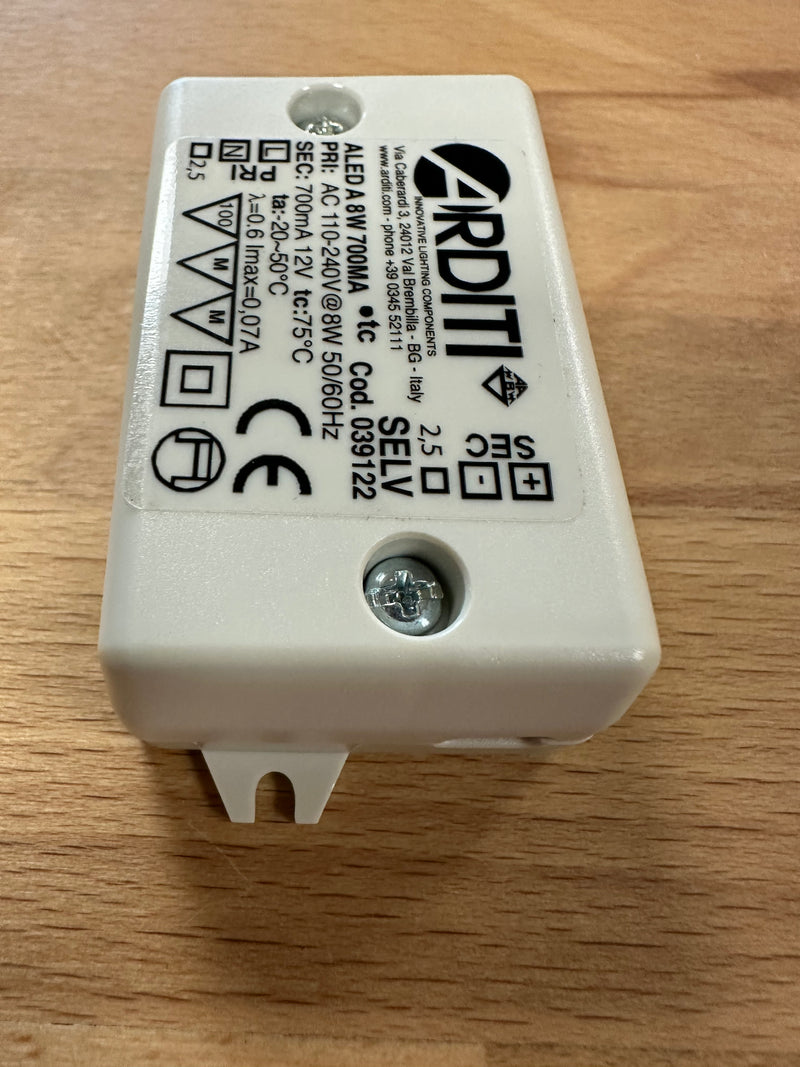 Arditi 039122 ALED A 8W 700MA Constant Current Constant Voltage 12V LED Driver - LED Spares