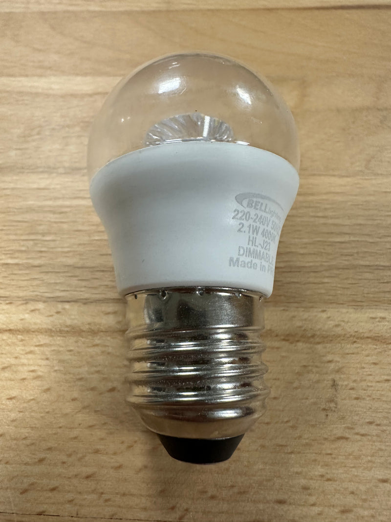 Bell LED 2.1W Dimmable 45mm Clear Round Ball - ES - 4000K - 60585 - LED Spares