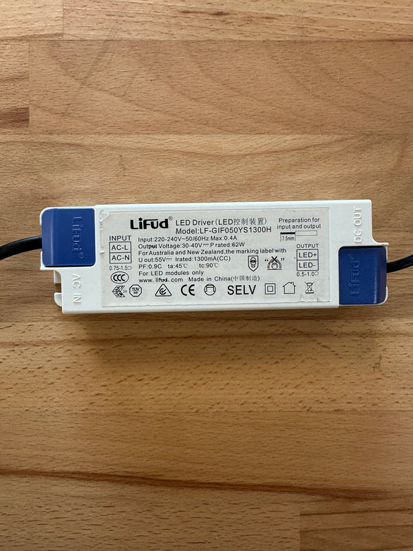 Lifud LF-GIF060YS1350H 60W 1350mA LED Driver 30-40V - LED Spares
