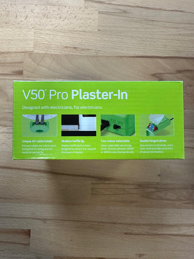 JCC JC1020WH V50 Pro Plaster-in Fire rated Downlight 5W IP65 3000/4000K - LED Spares