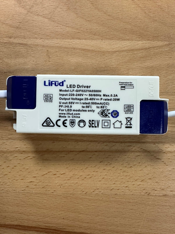 Lifud LF-GIF022YA0500H 20W 500mA LED Driver 25-40V - LED Spares