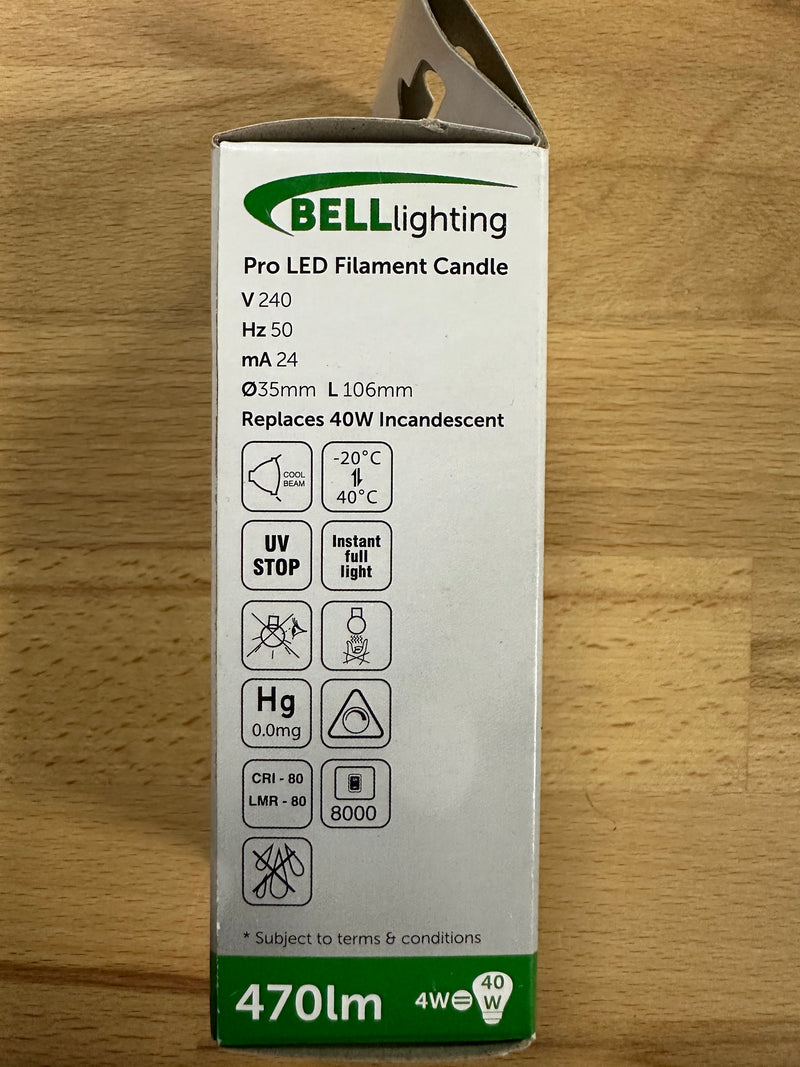 Bell - 05309 Pro LED Filament Candle SES E14 2700K 4W - LED Spares