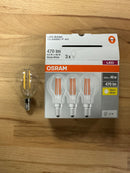 Osram Classic P 40 LED 470lm 4W Warm White E14 Pack of 3 - LED Spares