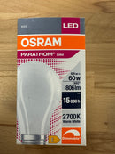 Osram Parathom Classic LED B22d Pear Frosted 9W 806lm 827 Warm White - LED Spares