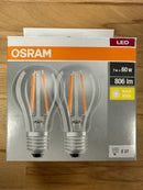 Osram LED Classic E27 6W 2700K 806lm Set of 2 - LED Spares