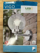 EGLO 87106 VIGO Stainless Steel Outdoor Wall Light with Bubbled Globe Glass E27 60W - LED Spares