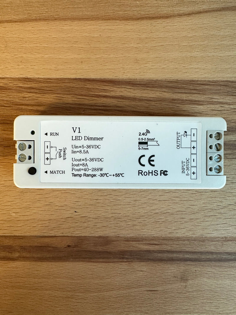 LED Single Colour 1 Zone RF Remote & Receiver - LED Spares