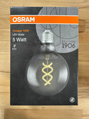 Osram Vintage 1906 LED E27 Globe Filament Smoke 5W 140lm 818 Extra Warm White Replaces 15W - LED Spares