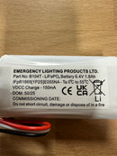 ELP B069 1.5Ah 6.4V 2 B Cell LiFePO4 Emergency Lighting Battery - LED Spares